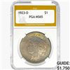 Image 1 : 1923-D Silver Peace Dollar PGA MS65