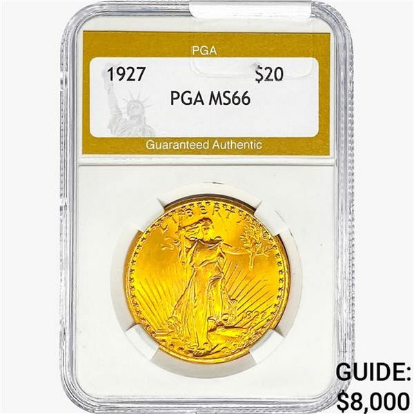 1927 $20 Gold Double Eagle PGA MS66