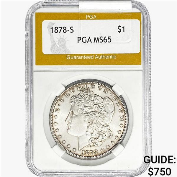 1878-S Morgan Silver Dollar PGA MS65