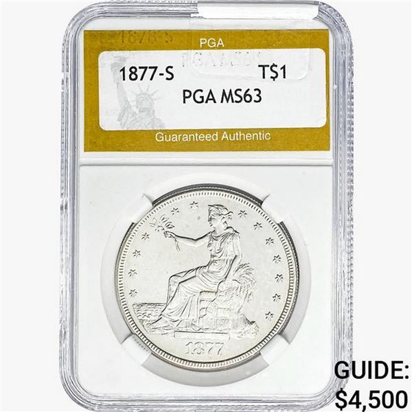 1877-S Silver Trade Dollar PGA MS63