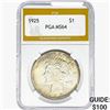 Image 1 : 1925 Silver Peace Dollar PGA MS64