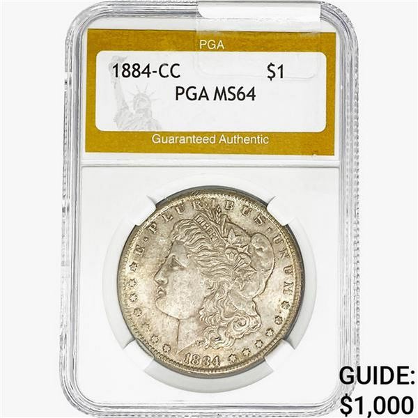 1884-CC Morgan Silver Dollar PGA MS64