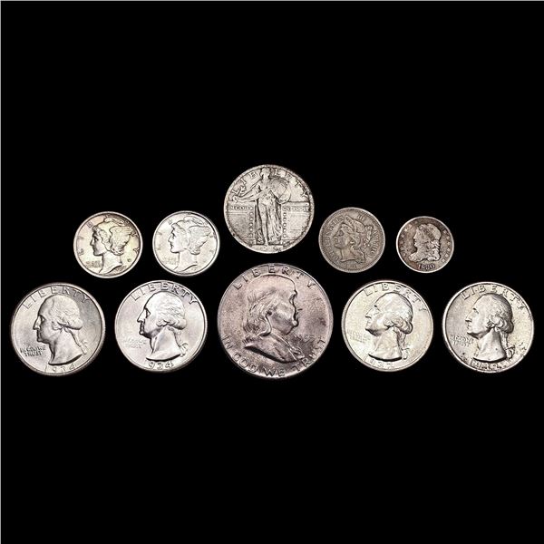 1830-1955 [10] Varied US Coinage Lot [10 Coins] HIGH GRADE