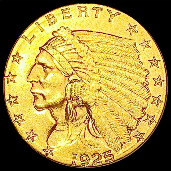 1925-D $2.50 Gold Quarter Eagle CLOSELY UNCIRCULATED