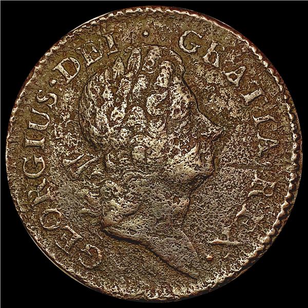 1723 British Half Penny Woods Hibernia LIGHTLY CIRCULATED