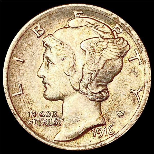 1916 FSB Mercury Dime GEM BU