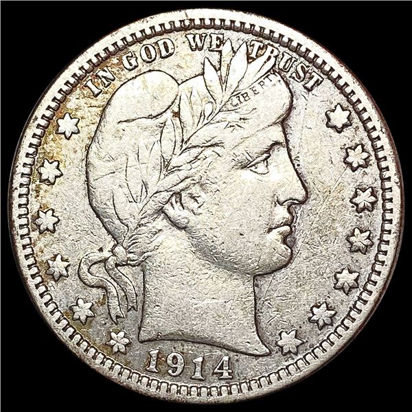 1914-D Barber Quarter LIGHTLY CIRCULATED