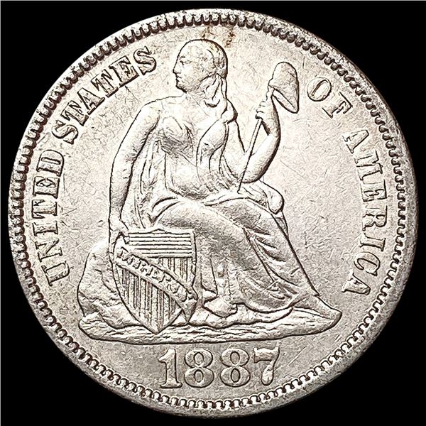 1887 Seated Liberty Dime CLOSELY UNCIRCULATED