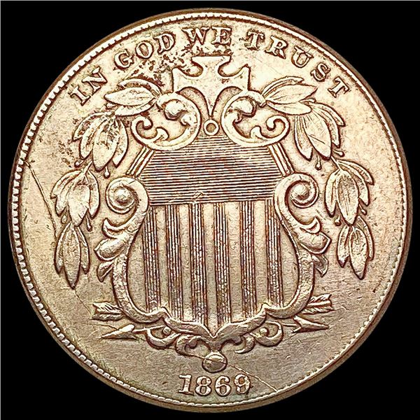 1869 Shield Nickel CLOSELY UNCIRCULATED