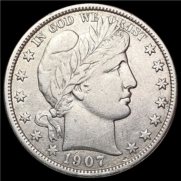 1907-D Barber Half Dollar CLOSELY UNCIRCULATED