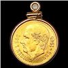 Image 1 : 1945 Mexico Gold 2.5 Pesos in Gold Bezel 0.0503oz HIGH GRADE