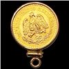 Image 2 : 1945 Mexico Gold 2.5 Pesos in Gold Bezel 0.0503oz HIGH GRADE