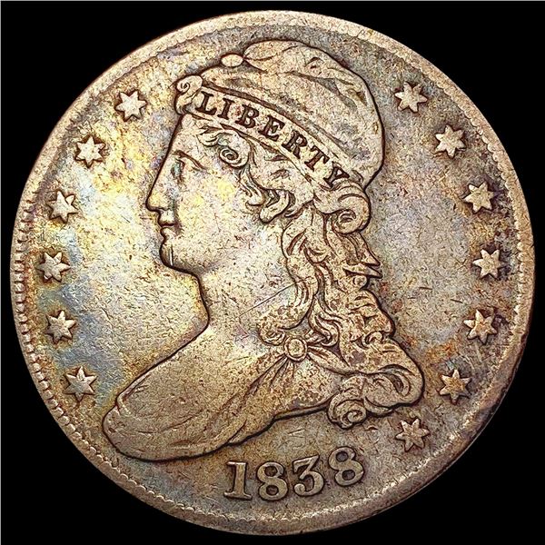 1838 Capped Bust Half Dollar LIGHTLY CIRCULATED