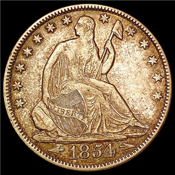 1854-O ARR Seated Liberty Half Dollar CLOSELY UNCIRCULATED