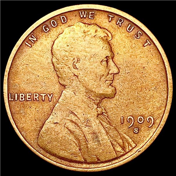 1909-S VDB Wheat Cent NEARLY UNCIRCULATED