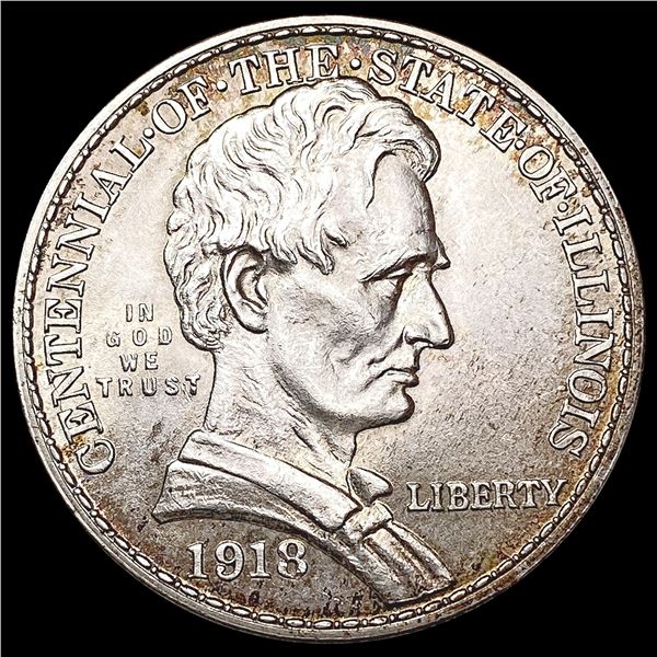 1918 Illinois Half Dollar GEM BU
