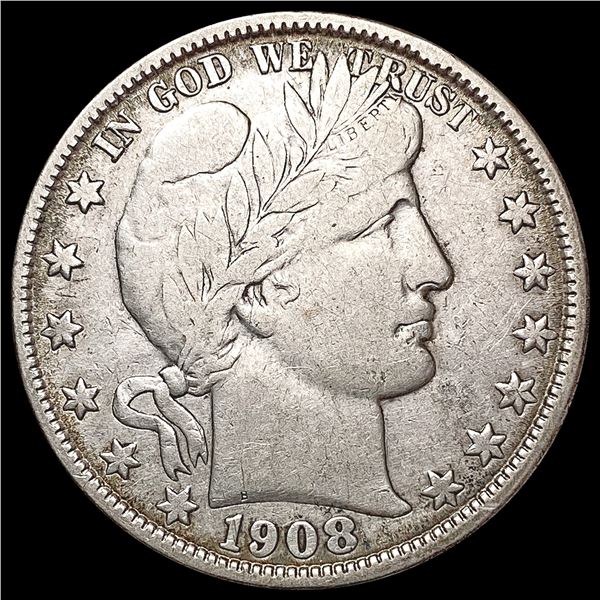1908-O Barber Half Dollar LIGHTLY CIRCULATED