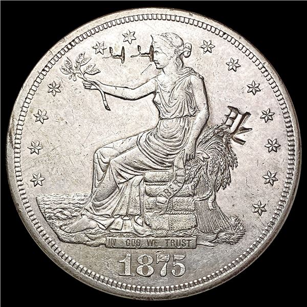 1875-S Silver Trade Dollar CHOICE AU