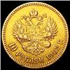 Image 2 : 1902 .2489oz Gold Russia 10 Roubles CLOSELY UNCIRCULATED