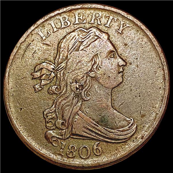 1806 Draped Bust Half Cent LIGHTLY CIRCULATED