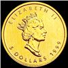Image 1 : 1999 1/10oz Gold $5 Canada Maple Leaf CHOICE PROOF
