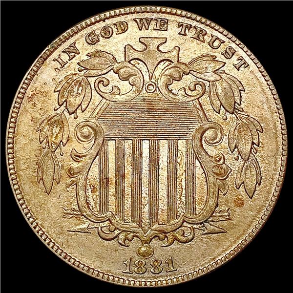1881 Shield Nickel CLOSELY UNCIRCULATED