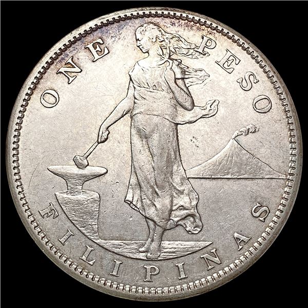 1911-S U.S. Philippines Peso CLOSELY UNCIRCULATED