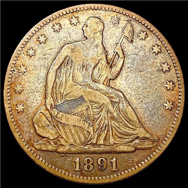 1891 Seated Liberty Half Dollar NICELY CIRCULATED