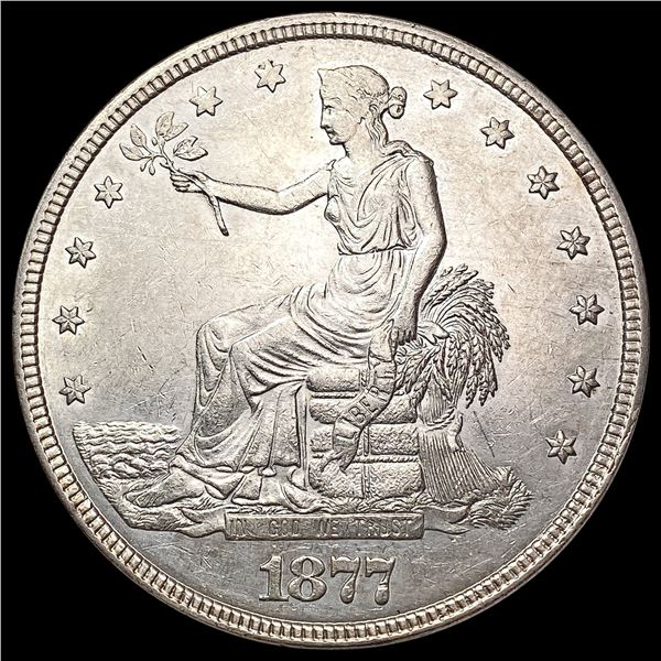 1877 Silver Trade Dollar CLOSELY UNCIRCULATED