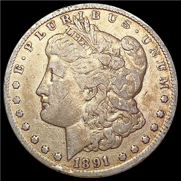 1891-CC Morgan Silver Dollar LIGHTLY CIRCULATED