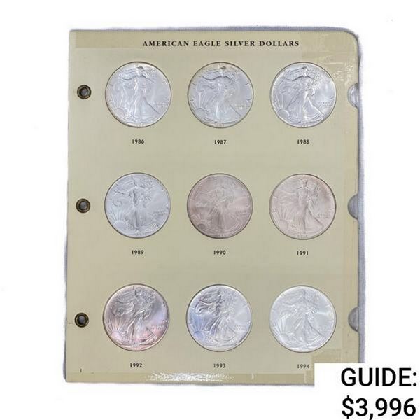 1986-2015 American 1oz Silver Eagle Book (35 Coins)