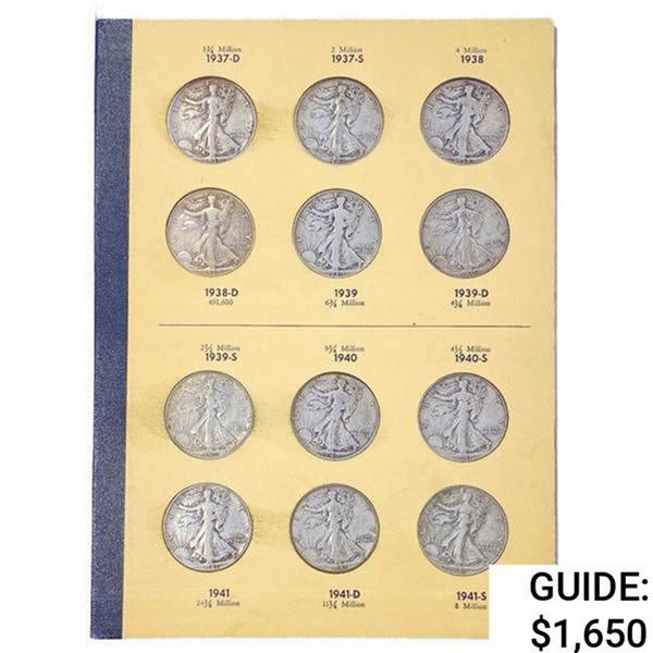 1937-1944 Walking Half Dollar Album (36 Coins)  GEMBU