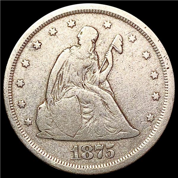 1875-S Twenty Cent Piece LIGHTLY CIRCULATED
