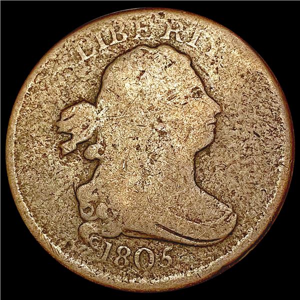 1805 Draped Bust Half Cent NICELY CIRCULATED