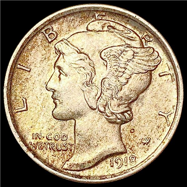 1918 Mercury Dime CHOICE BU