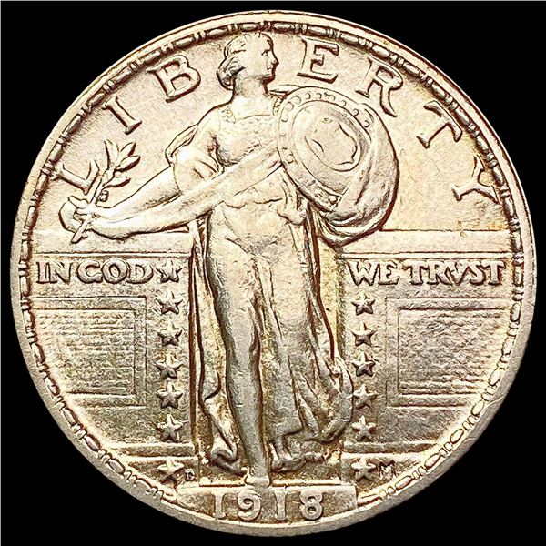 1918-D Standing Liberty Quarter CHOICE AU