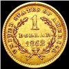 Image 2 : 1852 Rare Gold Dollar UNCIRCULATED