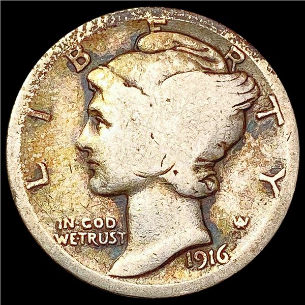 1916-D Mercury Dime NICELY CIRCULATED