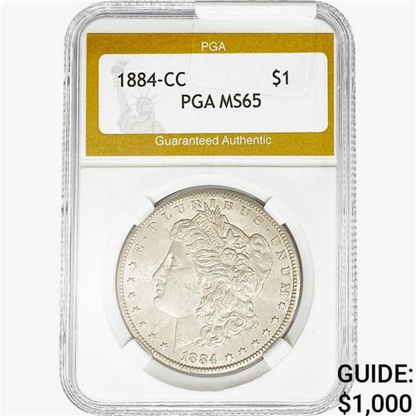 1884-CC Morgan Silver Dollar PGA MS65