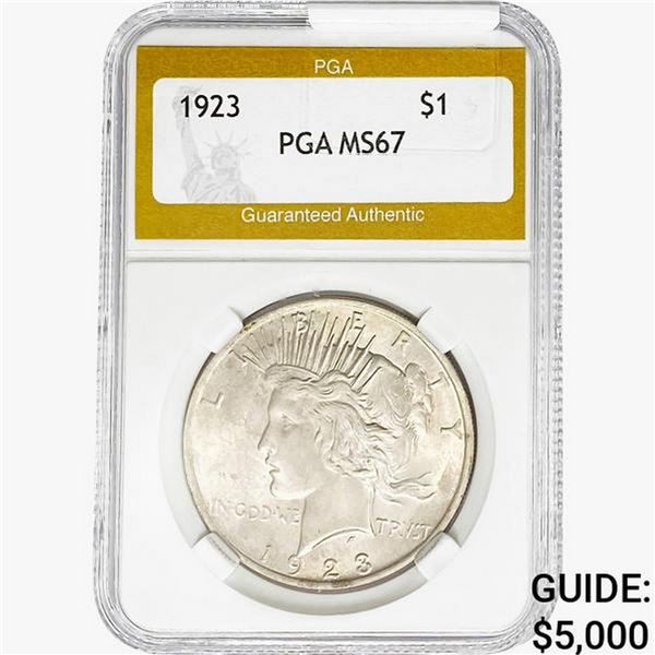 1923 Silver Peace Dollar PGA MS67