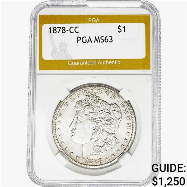1878-CC Morgan Silver Dollar PGA MS63