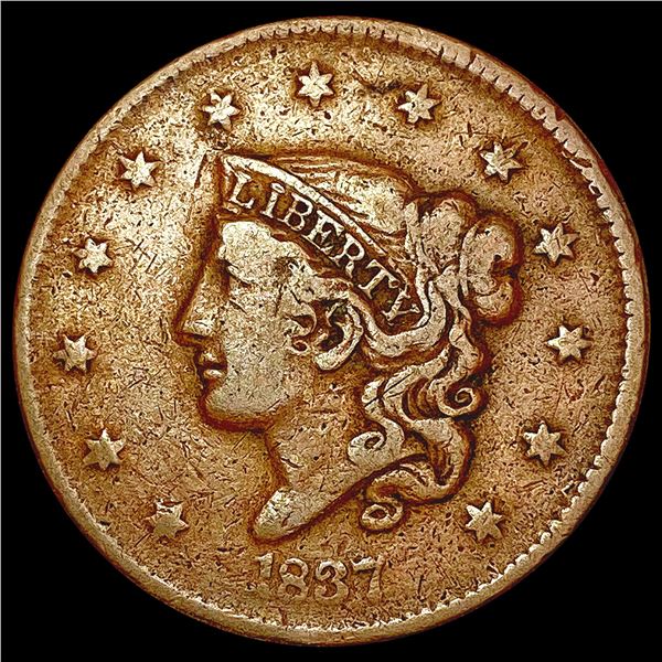1837 Coronet Head Large Cent NICELY CIRCULATED