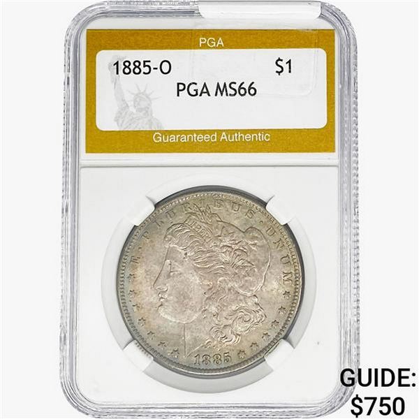 1885-O Morgan Silver Dollar PGA MS66