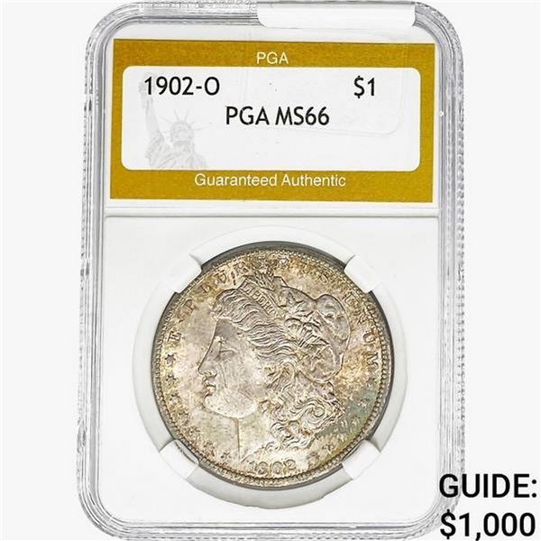 1902-O Morgan Silver Dollar PGA MS66