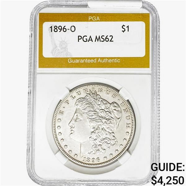 1896-O Morgan Silver Dollar PGA MS62