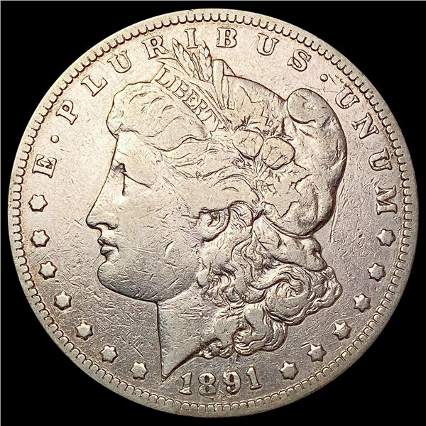 1891-CC Morgan Silver Dollar LIGHTLY CIRCULATED