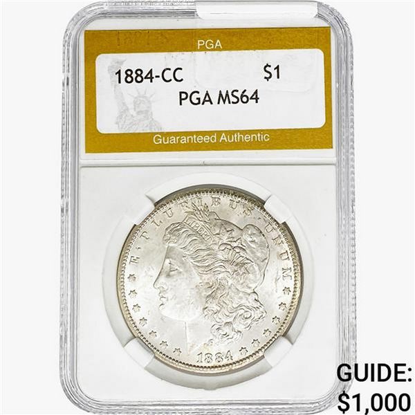 1884-CC Morgan Silver Dollar PGA MS64