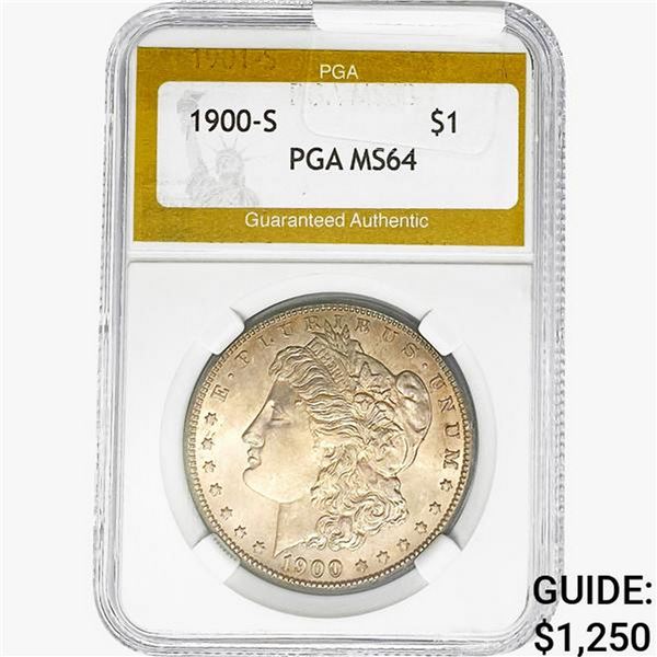 1900-S Morgan Silver Dollar PGA MS64