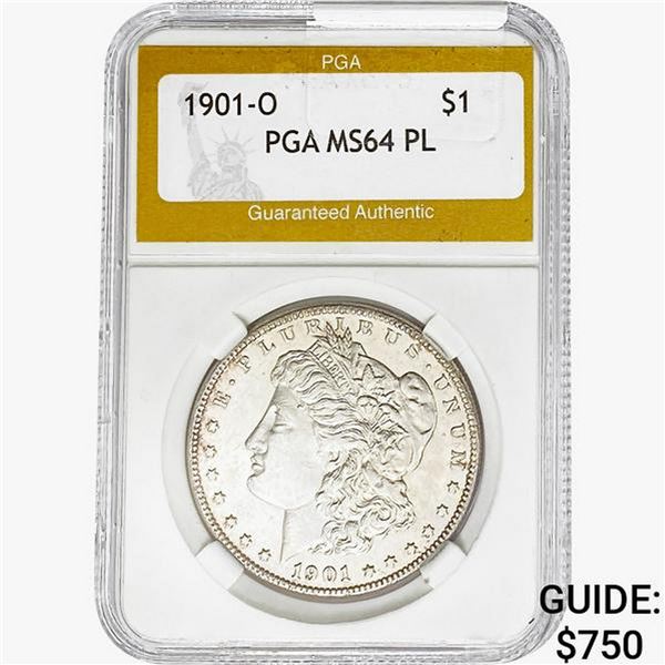 1901-O Morgan Silver Dollar PGA MS64 PL