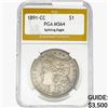 Image 1 : 1891-CC Morgan Silver Dollar PGA MS64 Spit Eagle